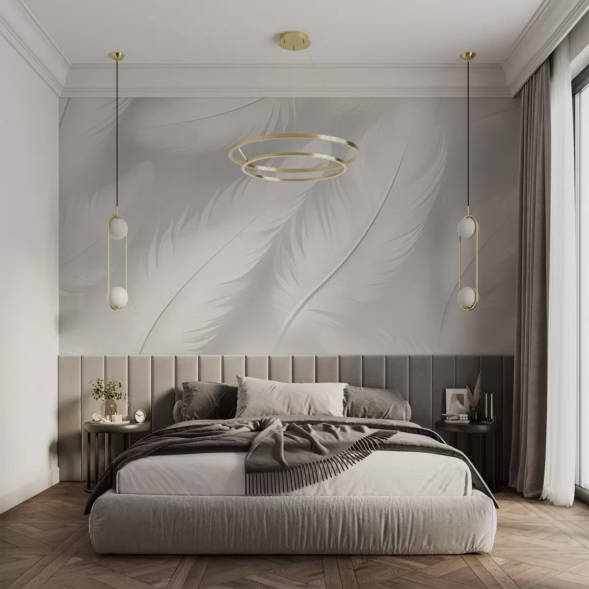 murales de pared Plumas w04273v1