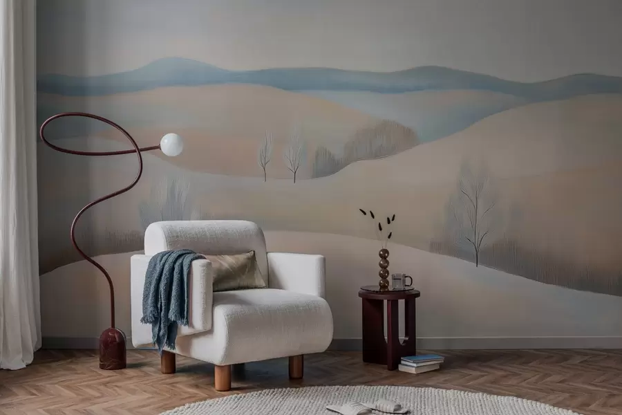 murales de pared paisaje al estilo de un dibujo al pastel w04077