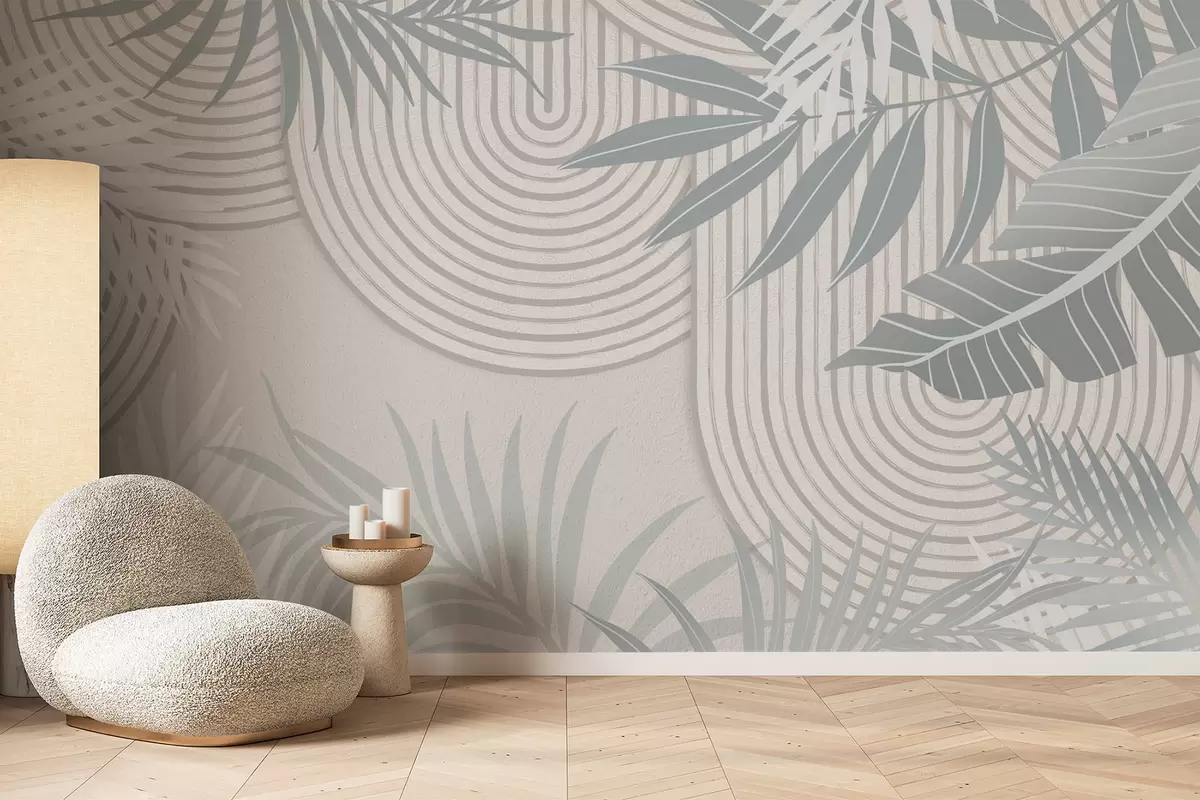 murales de pared Abstracción con ramas vegetales w04295