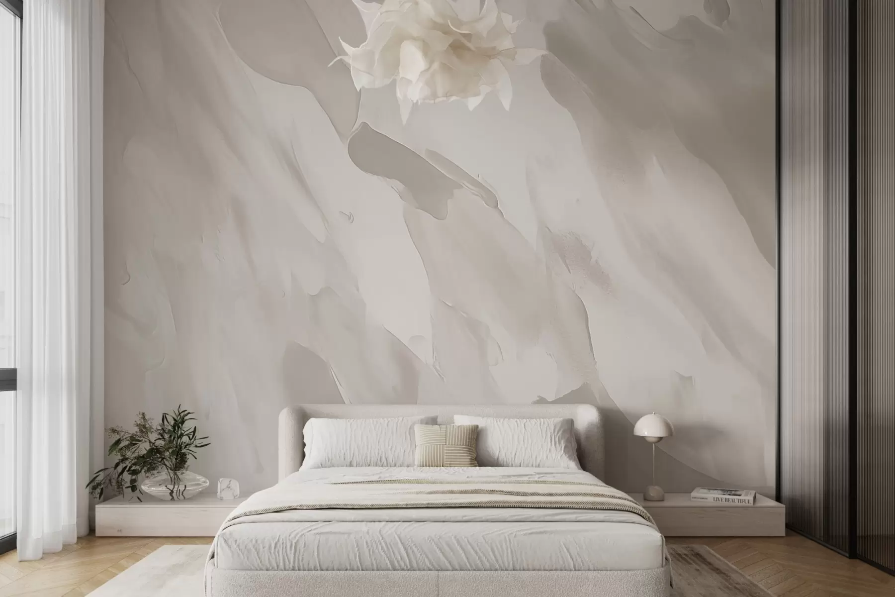 murales de pared Pinceladas sobre fondo abstracto con imitación de textura desgastada w04287