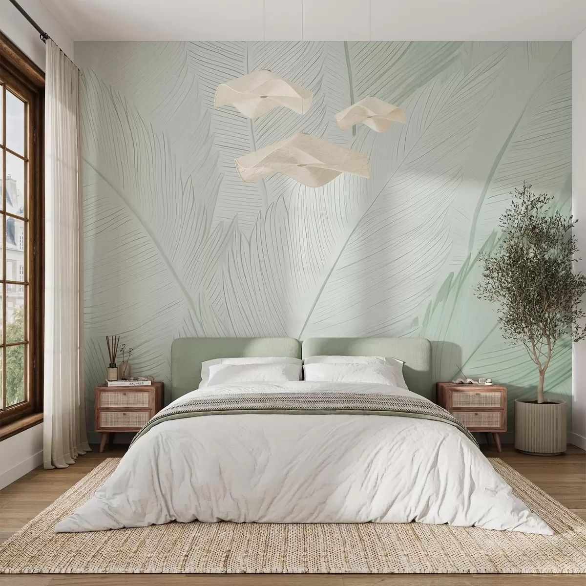 murales de pared Plumas esponjosas w04289v3
