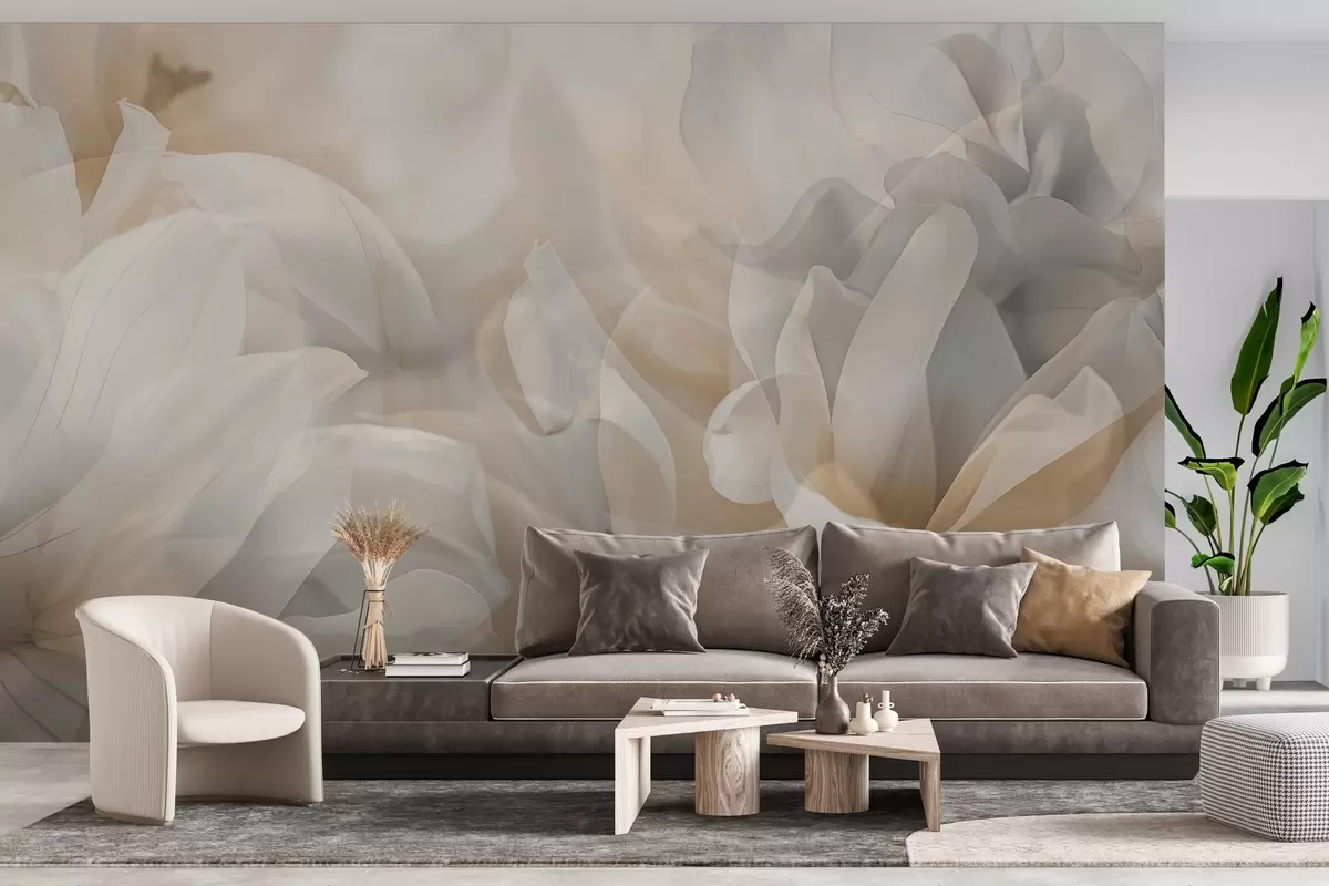 murales de pared Flores semitransparentes w04320