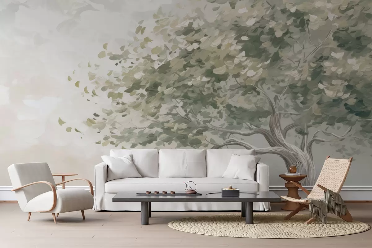 murales de pared Árbol imitación de pintura w04356
