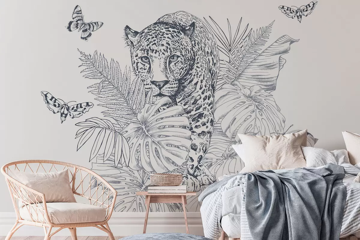 murales de pared Leopardo w04358