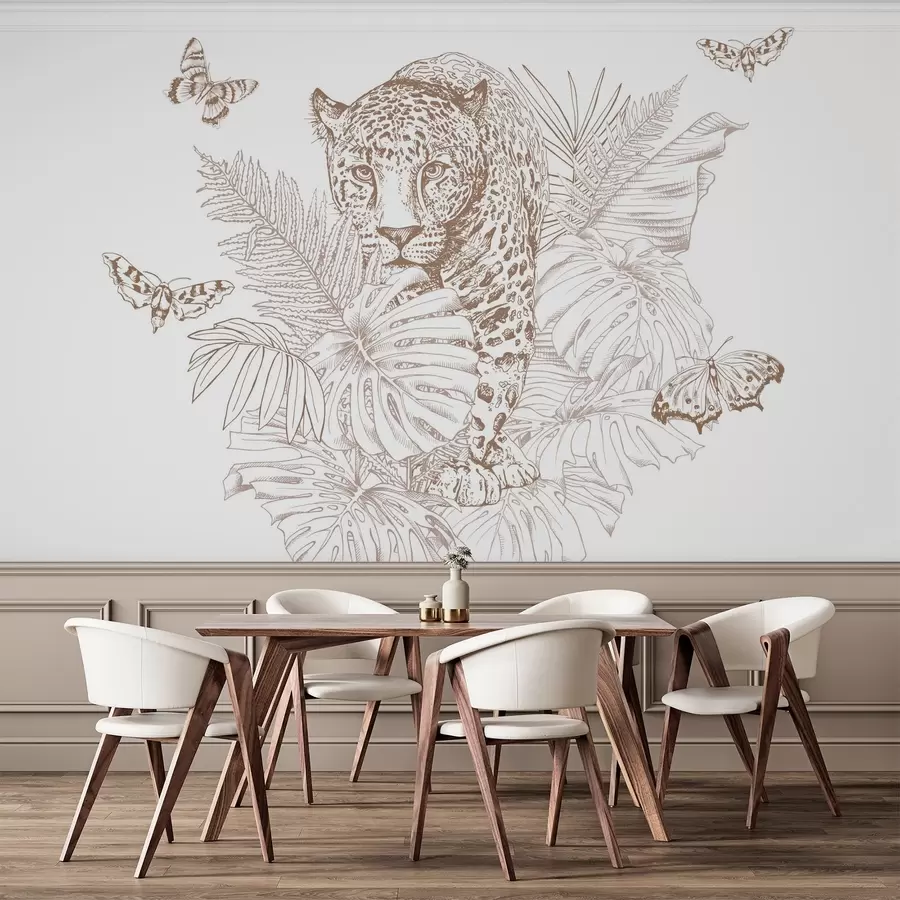 murales de pared Leopardo w04358v1