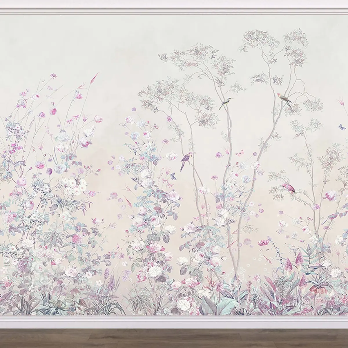 murales de pared Rosas silvestres florecientes u78558