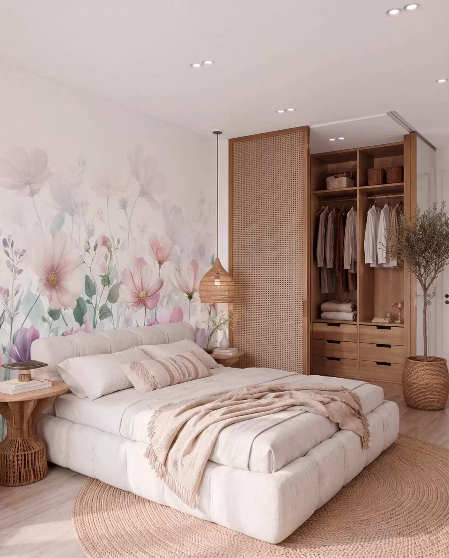 murales de pared delicadas flores silvestres w04171