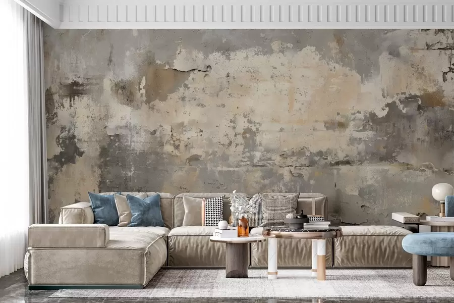 murales de pared imitación de una pared antigua con textura w04311