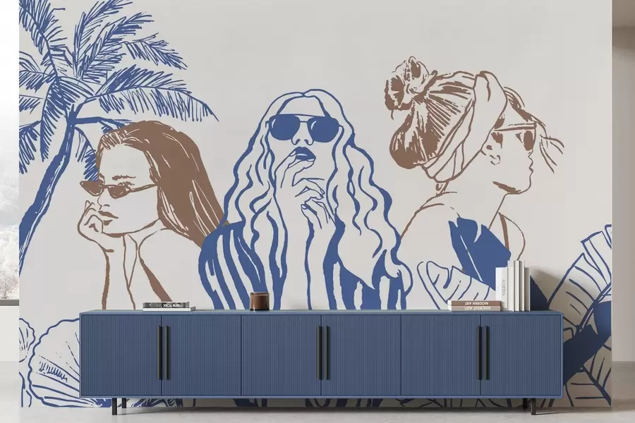 murales de pared Chicas w04463