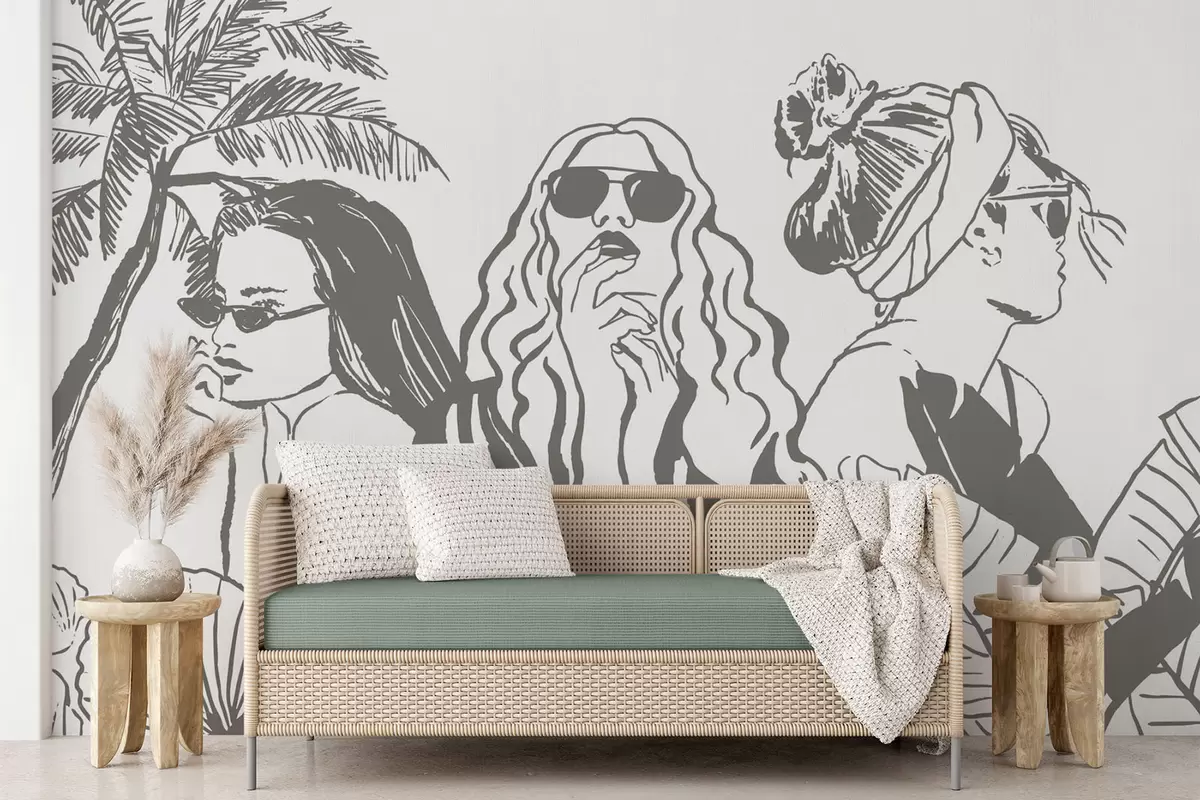 murales de pared Chicas w04463v1