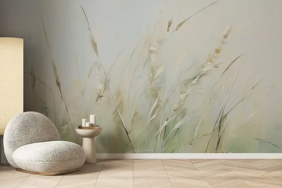 murales de pared Pintura imitación hierba w04484