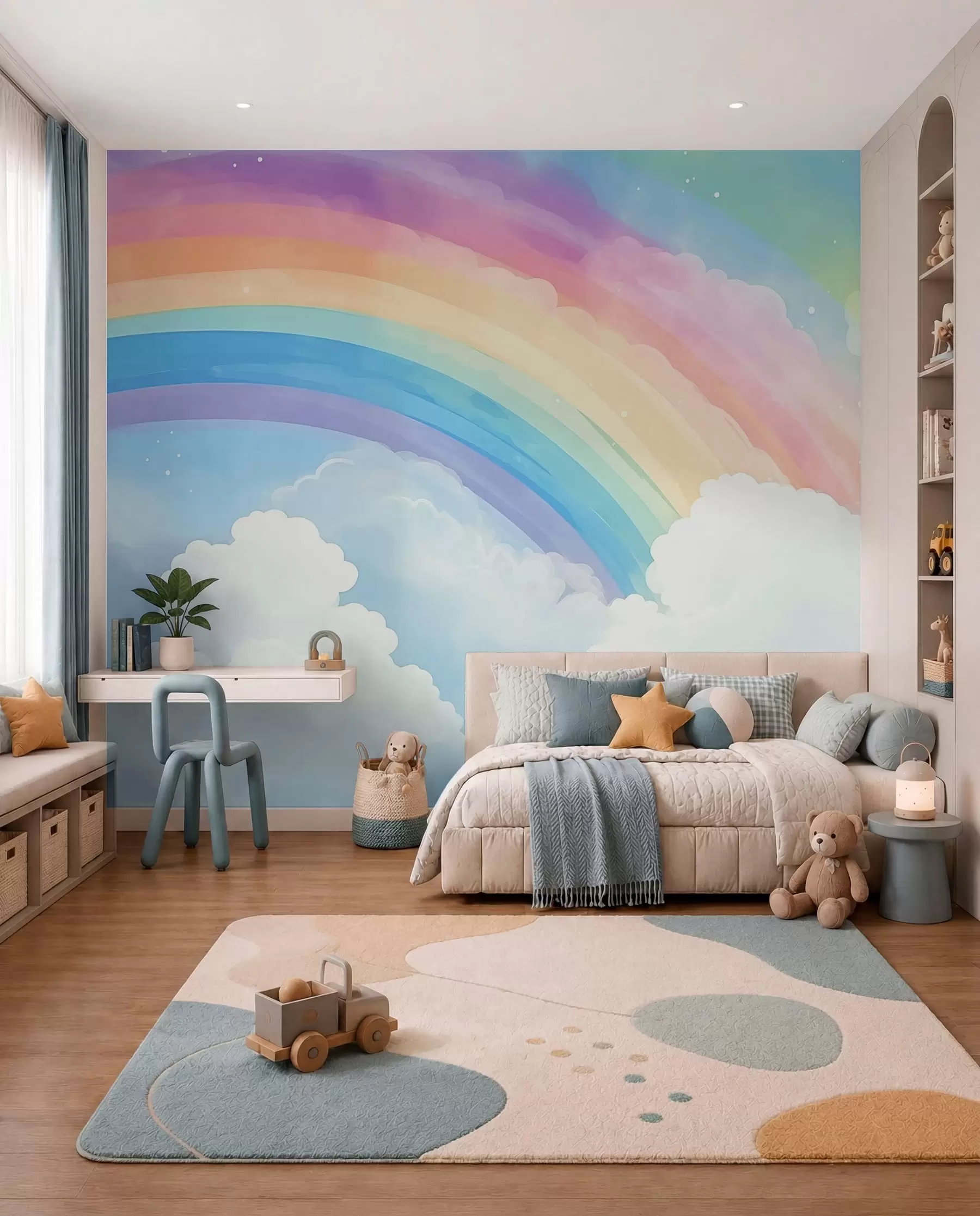 murales de pared Arcoíris sobre las nubes w04487