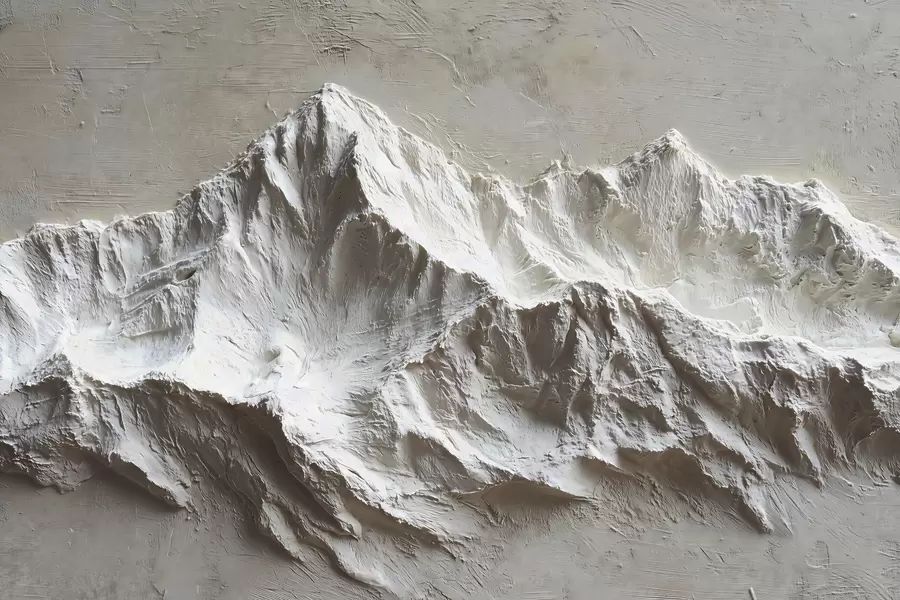 murales de pared Montañas en relieve en tonos claros con textura w04396