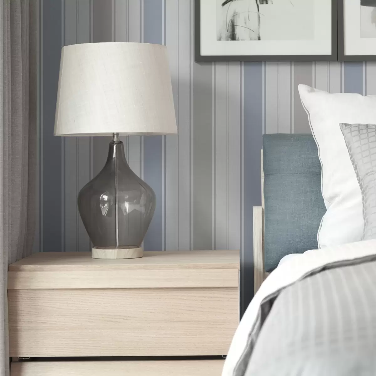 Papel pintado Rayas claras en tonos grises y azules con contrastes a00517v2 Papel pintado Rayas claras en tonos grises y azules con contrastes a00517v2