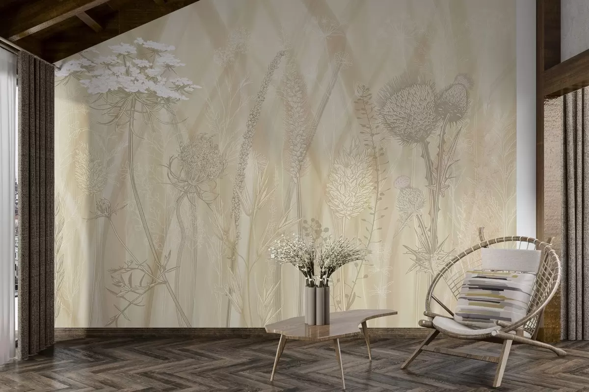 murales de pared Hierbas y herbarios w04473