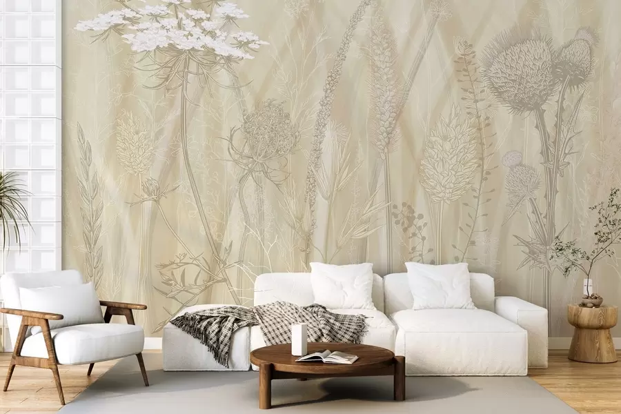 murales de pared Hierbas y herbarios w04473