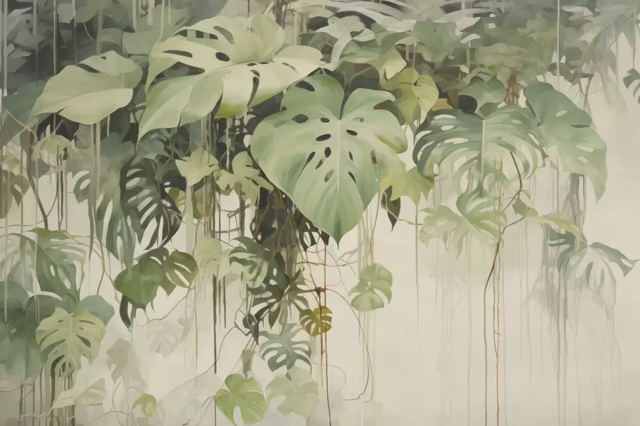 murales de pared Hojas tropicales w04525