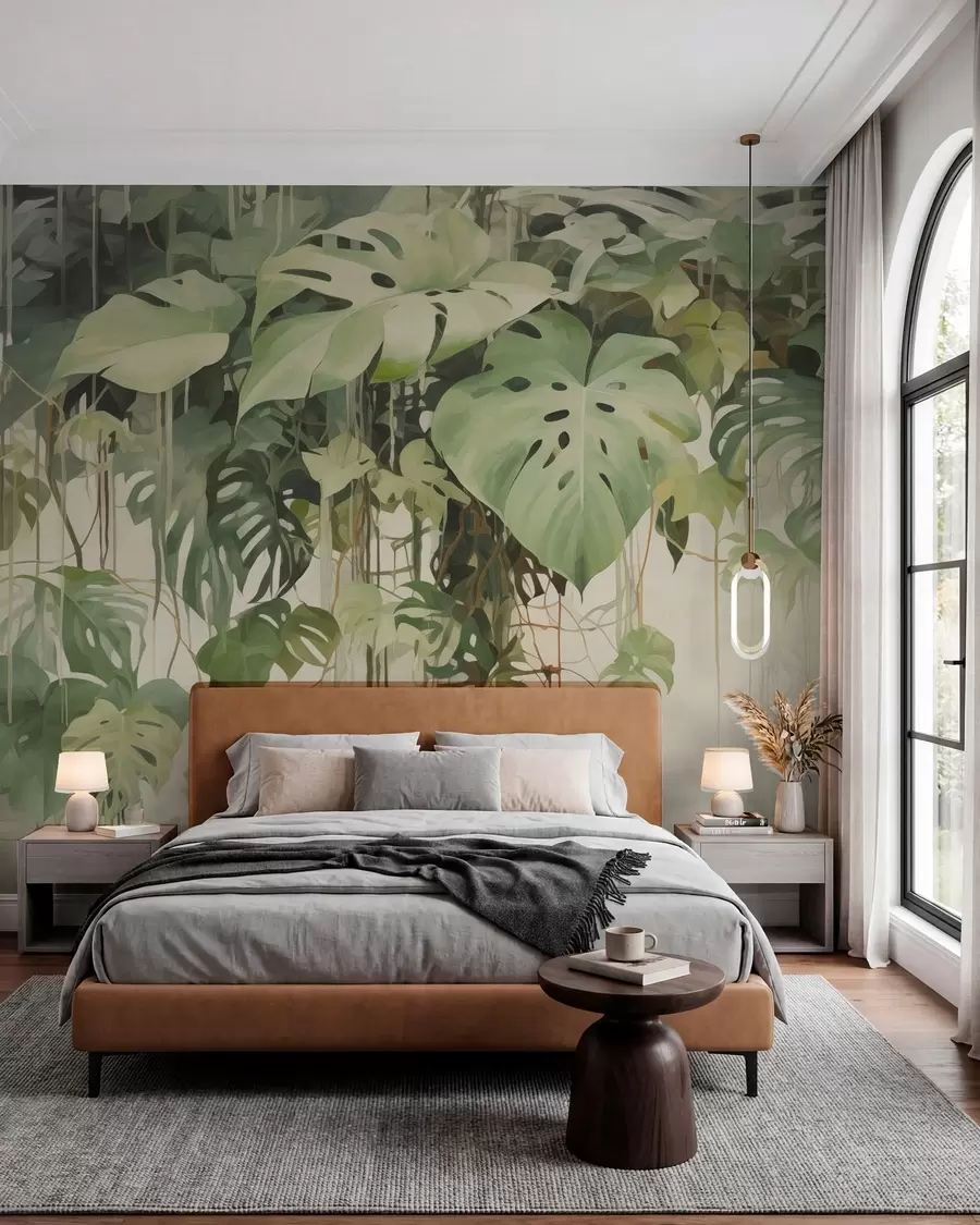 murales de pared Hojas tropicales w04525