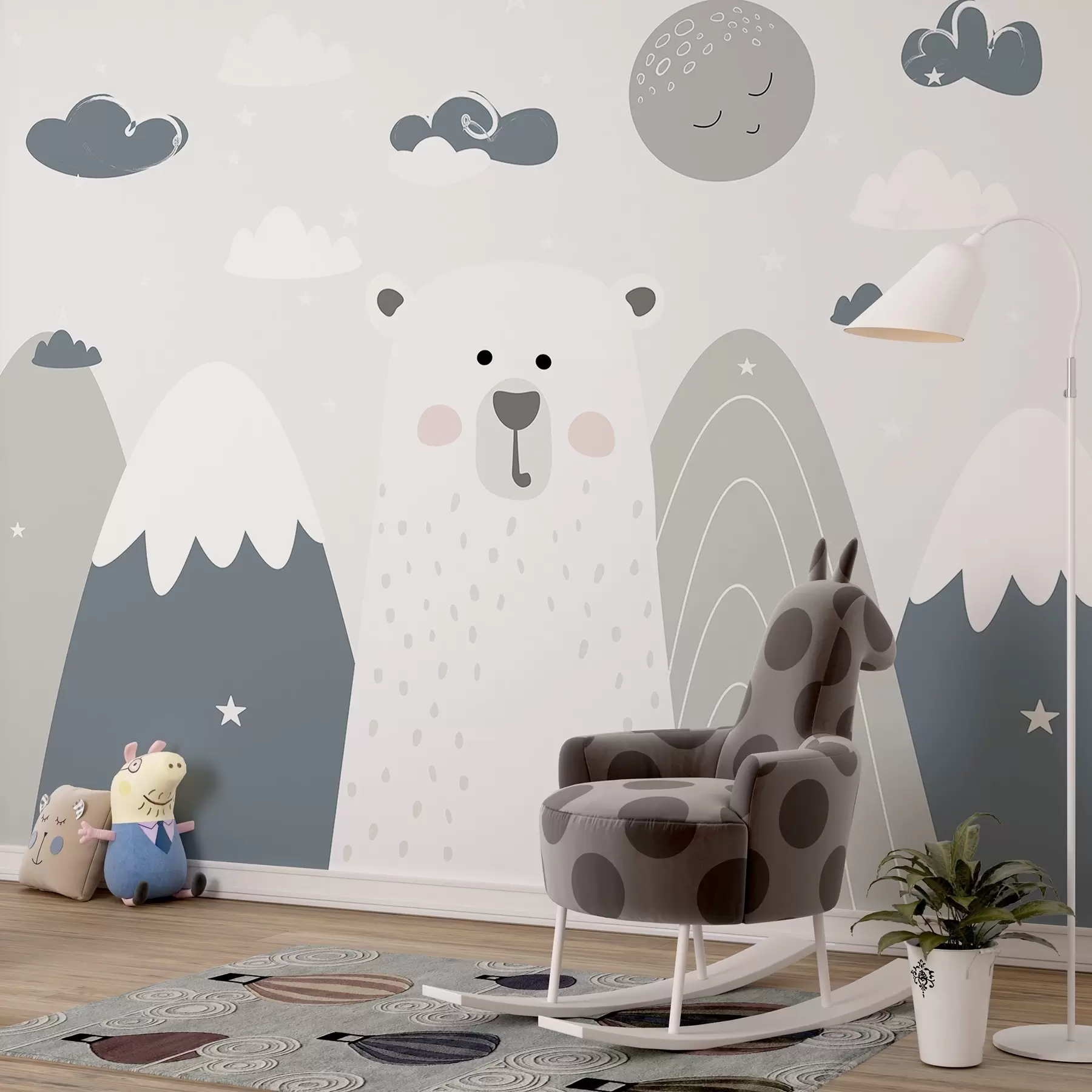 murales de pared Oso en las montañas w04586