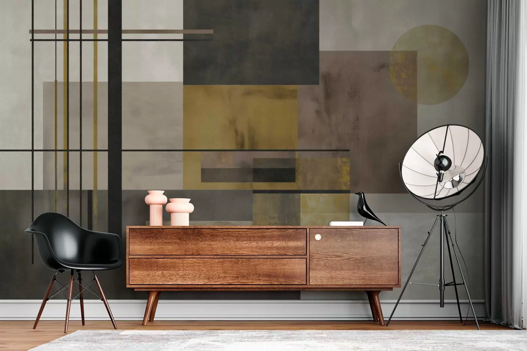 murales de pared geometría abstracta w04502