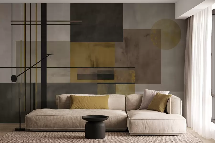 murales de pared geometría abstracta w04502