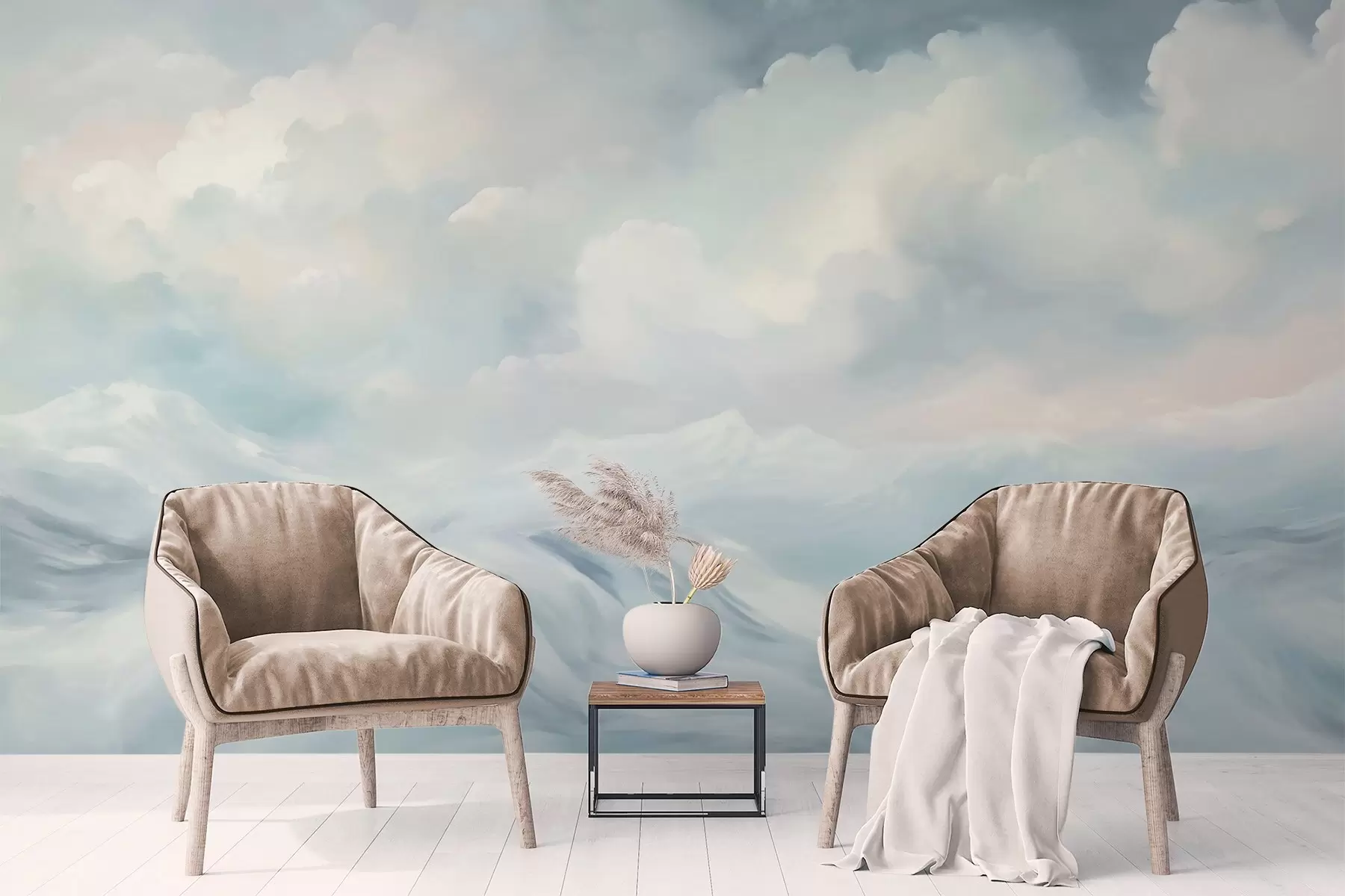 murales de pared Nubes y mar w04598