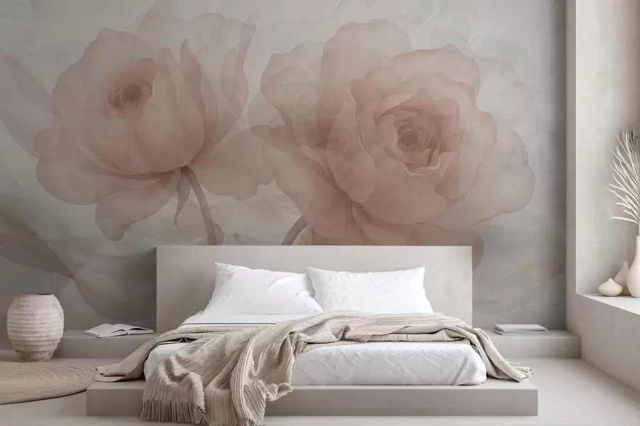 murales de pared Rosas a través del hormigón w04570
