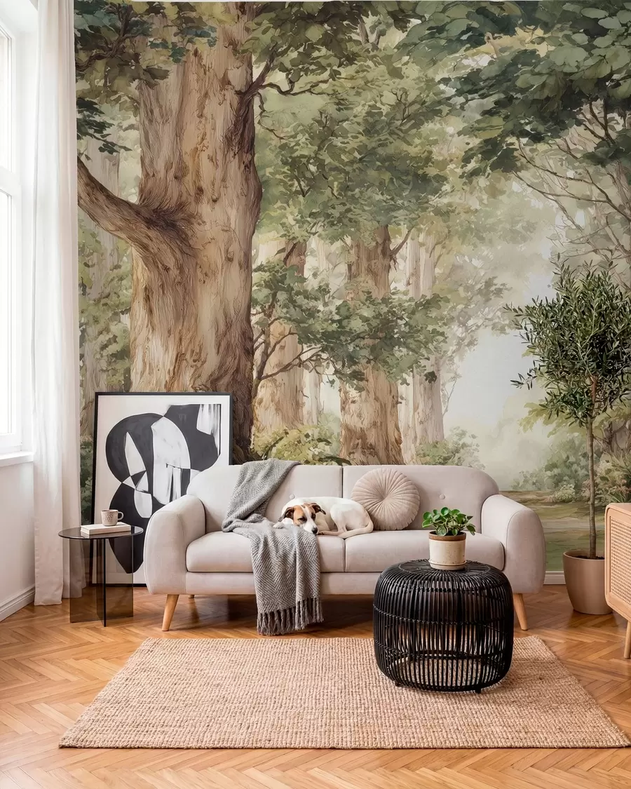 murales de pared El sendero del bosque w09404