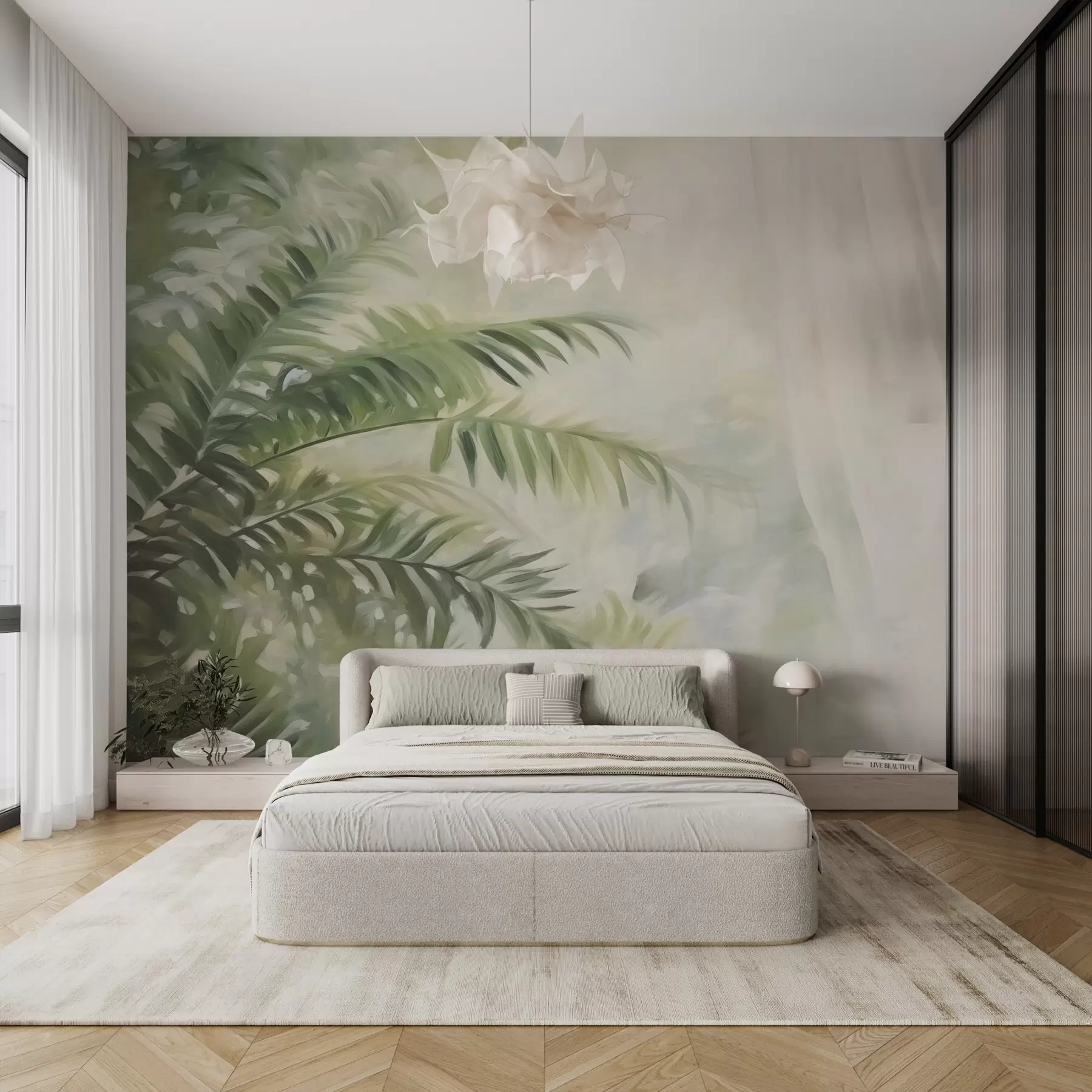 murales de pared Hojas de helecho w04655