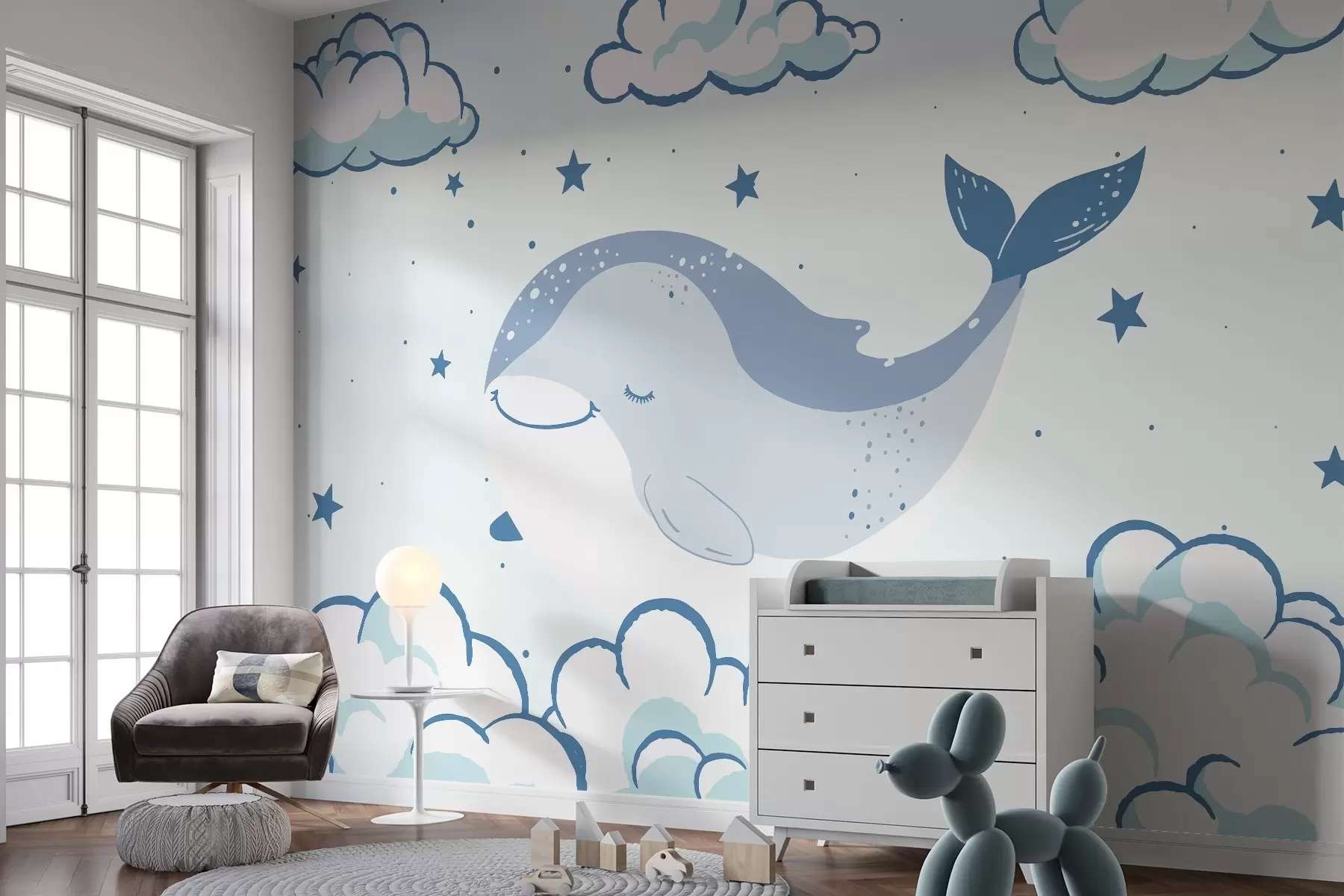 Murales de pared Ballena soñadora w04638 murales de pared Ballena soñadora w04638