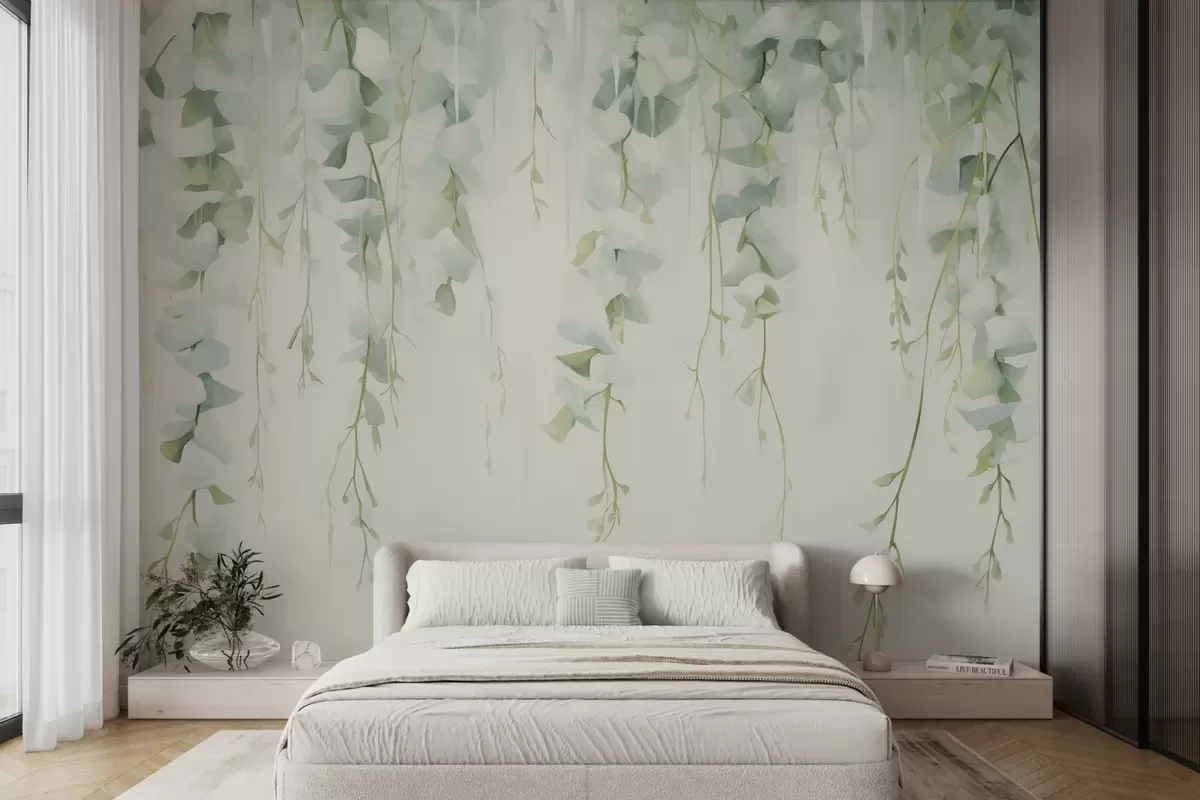 murales de pared Ramas colgantes con hojas w04722