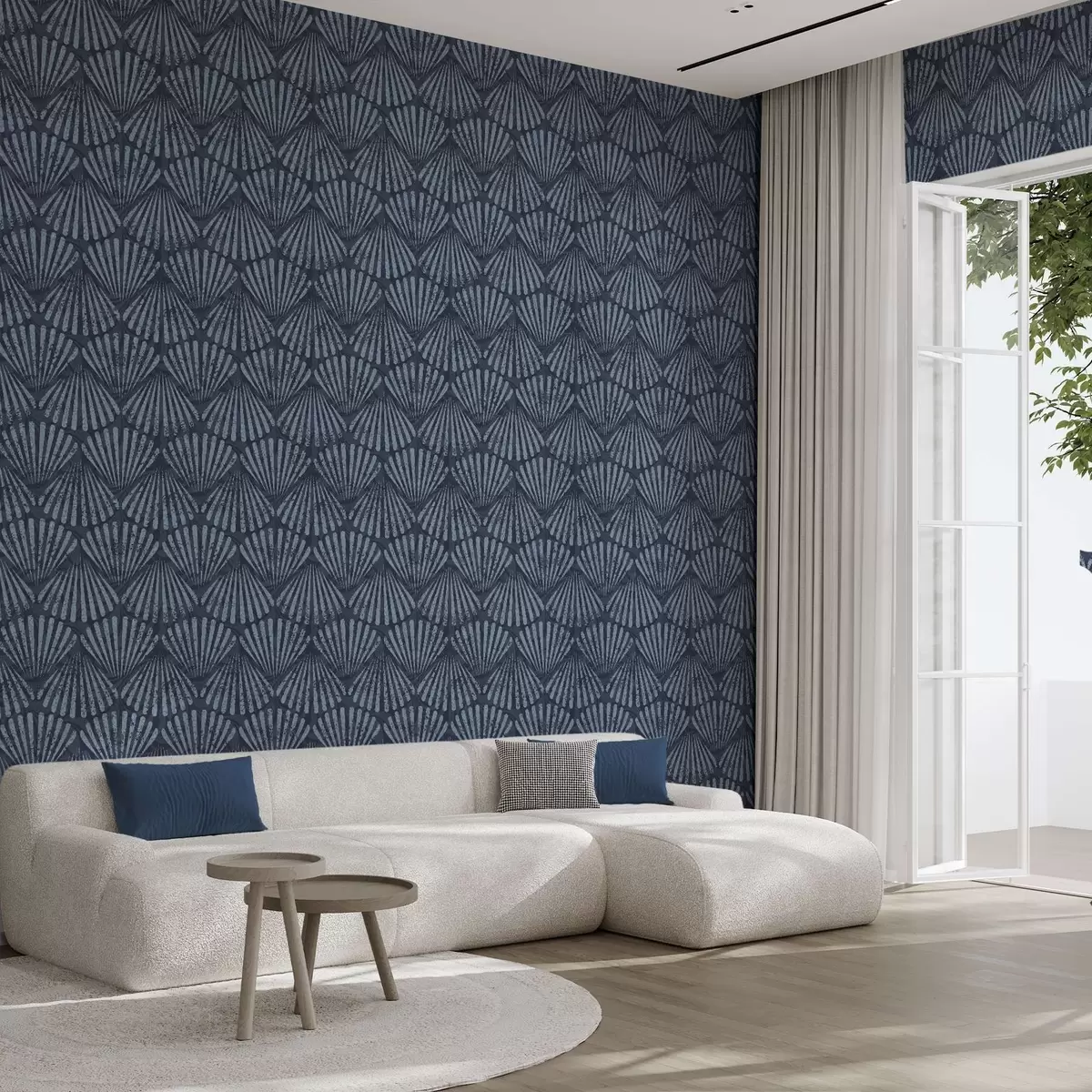 Papel pintado Rayos abstractos en tonos azules, motivo dinámico a00710 Papel pintado Rayos abstractos en tonos azules, motivo dinámico a00710