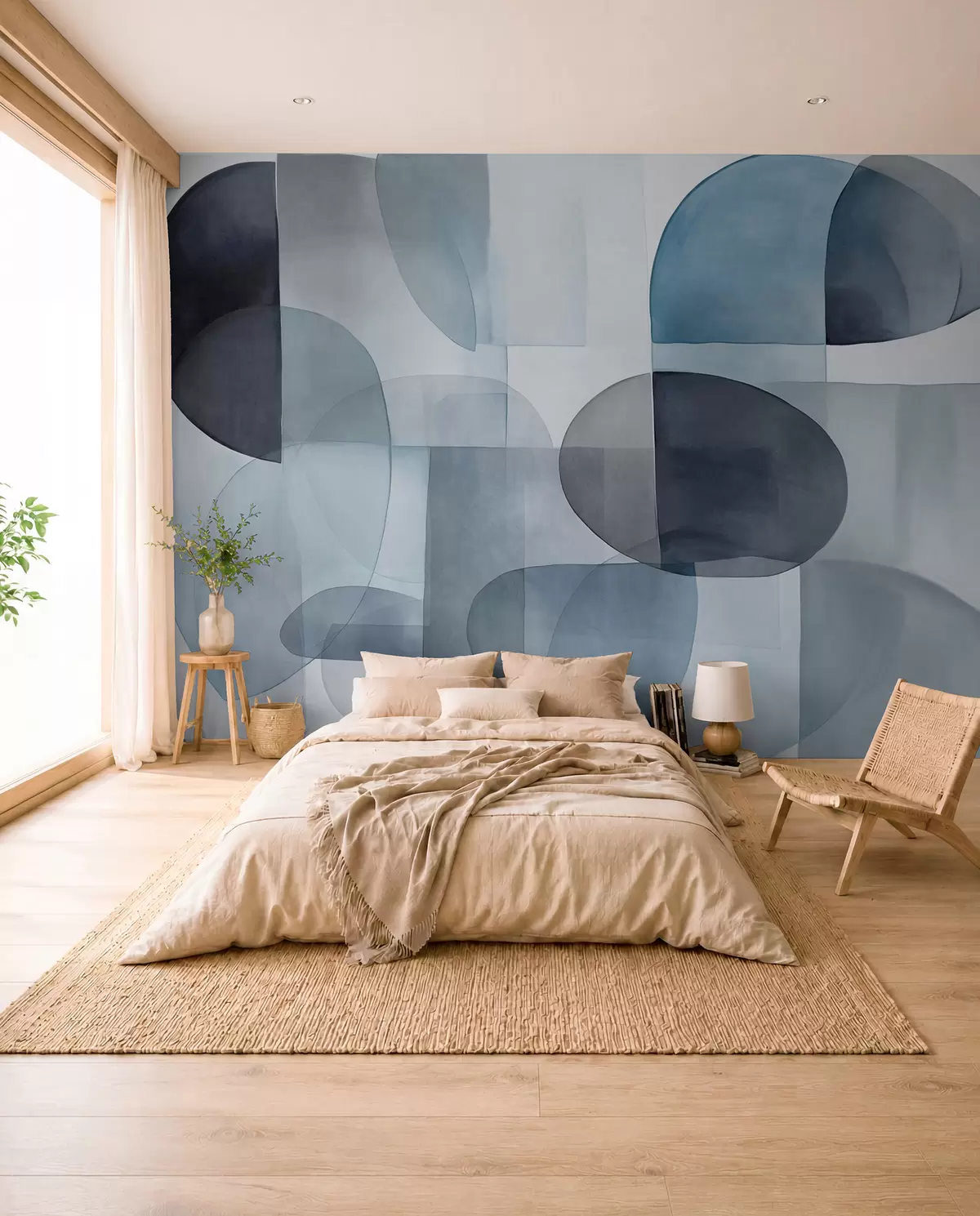 murales de pared Dulce equilibrio · Azul w09467v1