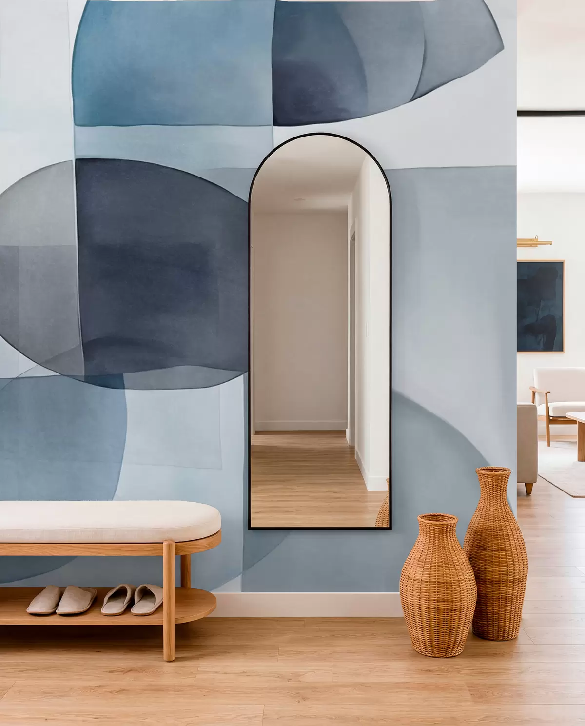 murales de pared Dulce equilibrio · Azul w09467v1