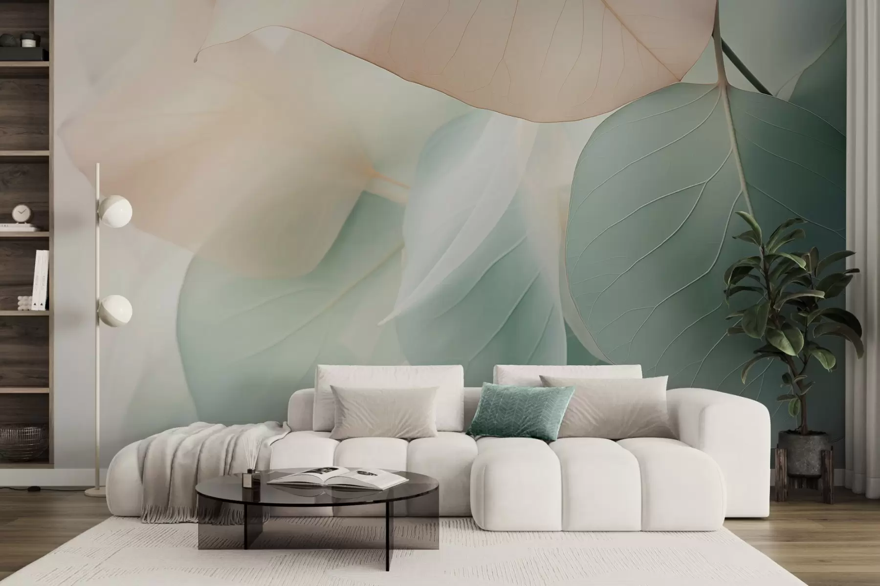 murales de pared Hojas abstractas w04726