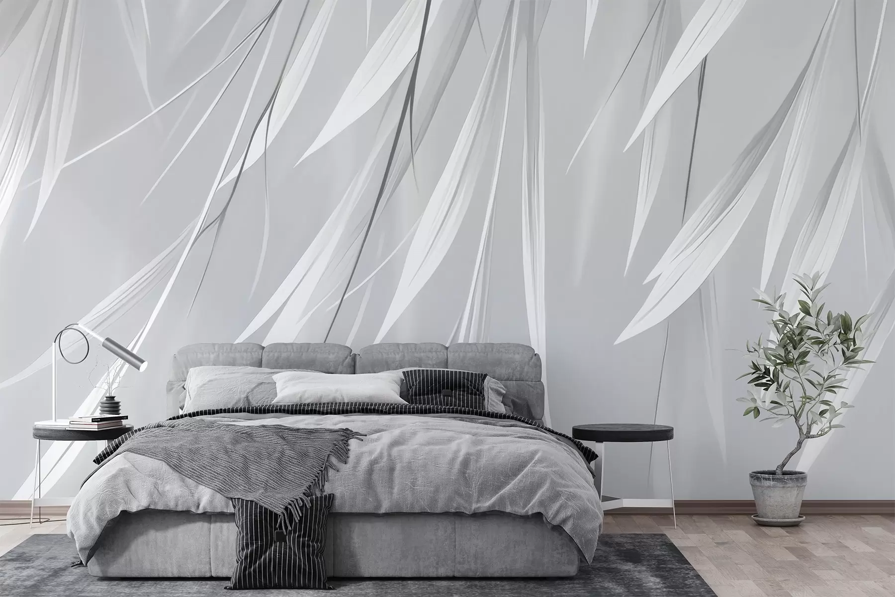 murales de pared Hojas delgadas colgantes w04703v3