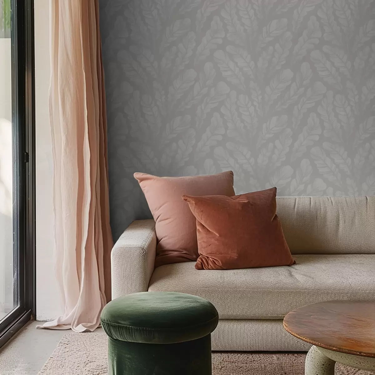 Papel pintado Plumas grandes en suaves tonos grises a00839 Papel pintado Plumas grandes en suaves tonos grises a00839