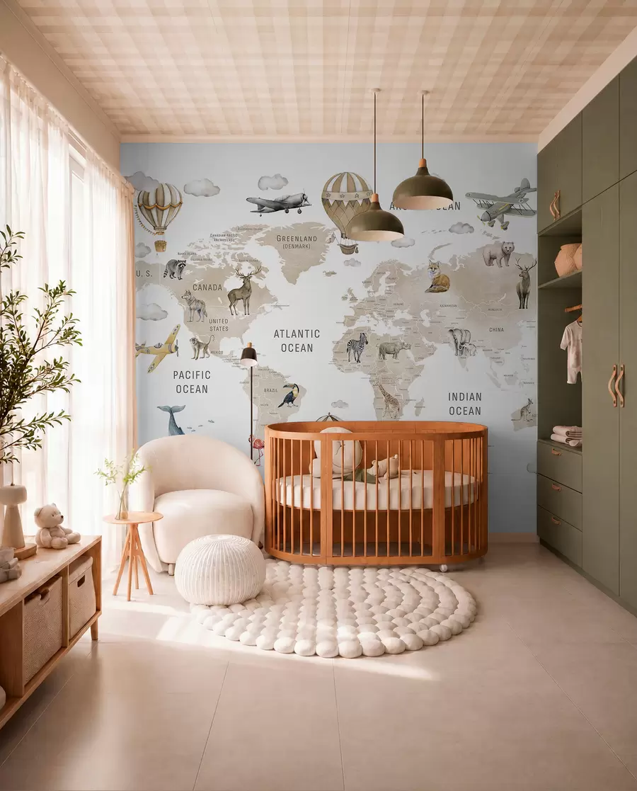 murales de pared Atlas animal en beige c00001env2