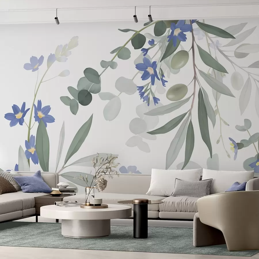 Murales de pared Ramitas y flores de eucalipto w04821 murales de pared Ramitas y flores de eucalipto w04821