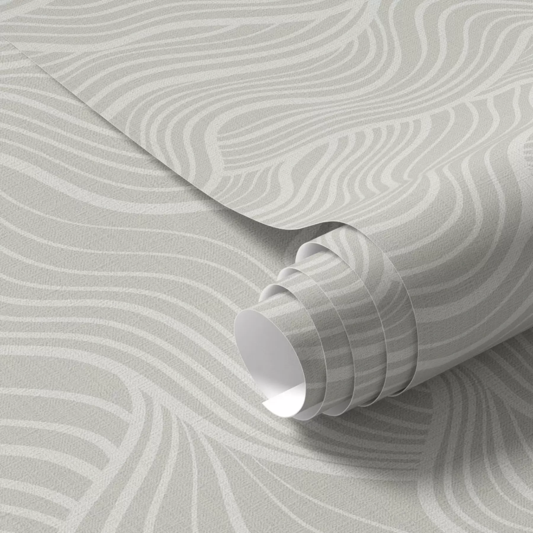 murales de pared Olas sobre fondo gris oliva con textura de tela a00681