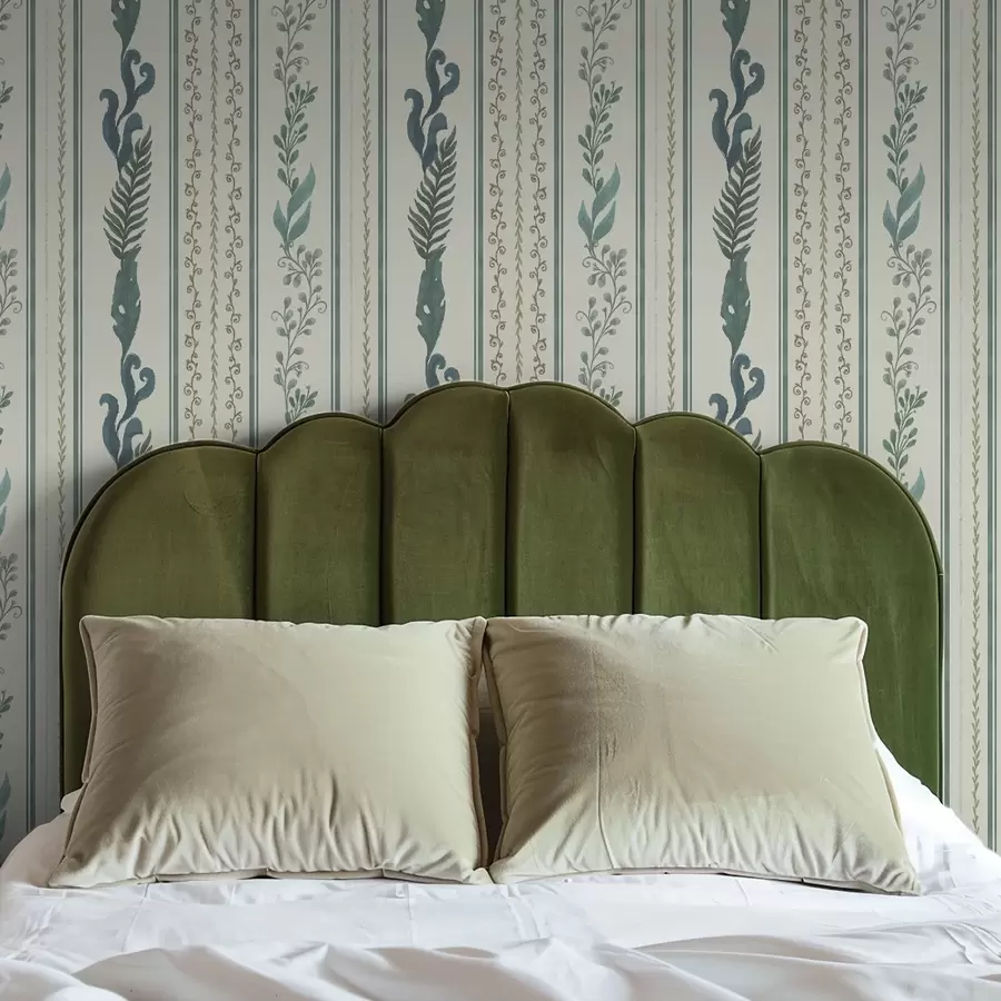 Murales de pared Rayas con ramificaciones y rizos sobre un fondo cálido y lechoso. a00823v2 murales de pared Rayas con ramificaciones y rizos sobre un fondo cálido y lechoso. a00823v2