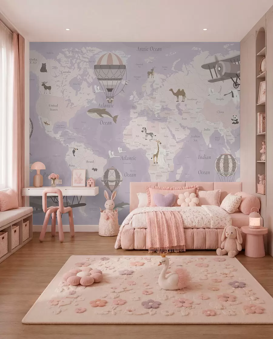 murales de pared Vuelos en inglés — violeta c00003env4