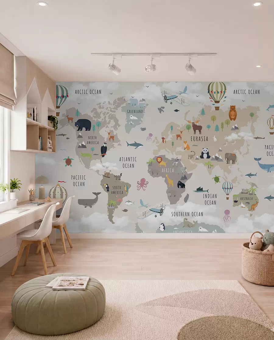 murales de pared Atlas animal en inglés c00002en