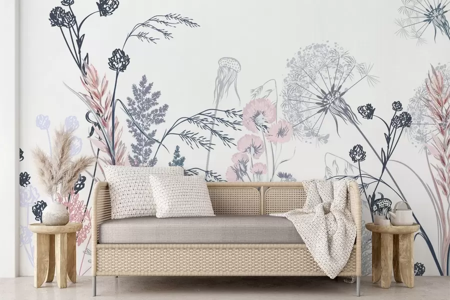 murales de pared Flores silvestres w04943