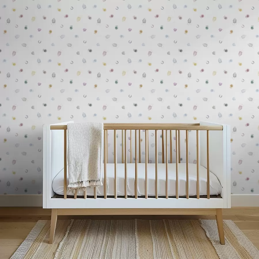 murales de pared Grandes manchas de acuarela de colores vivos sobre papel blanco. a01062