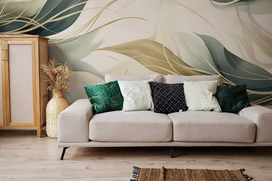 murales de pared Hojas abstractas w04990