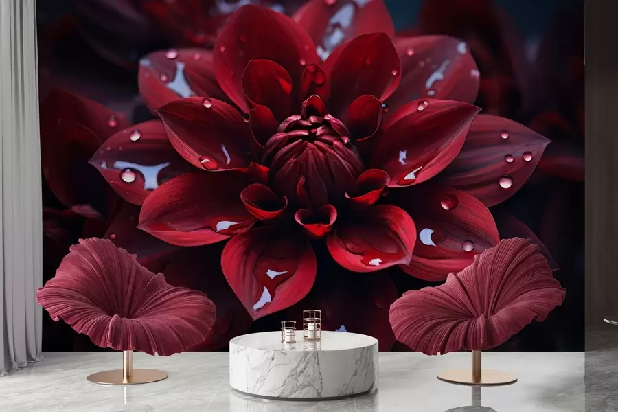 murales de pared Crisantemo jugoso w05057