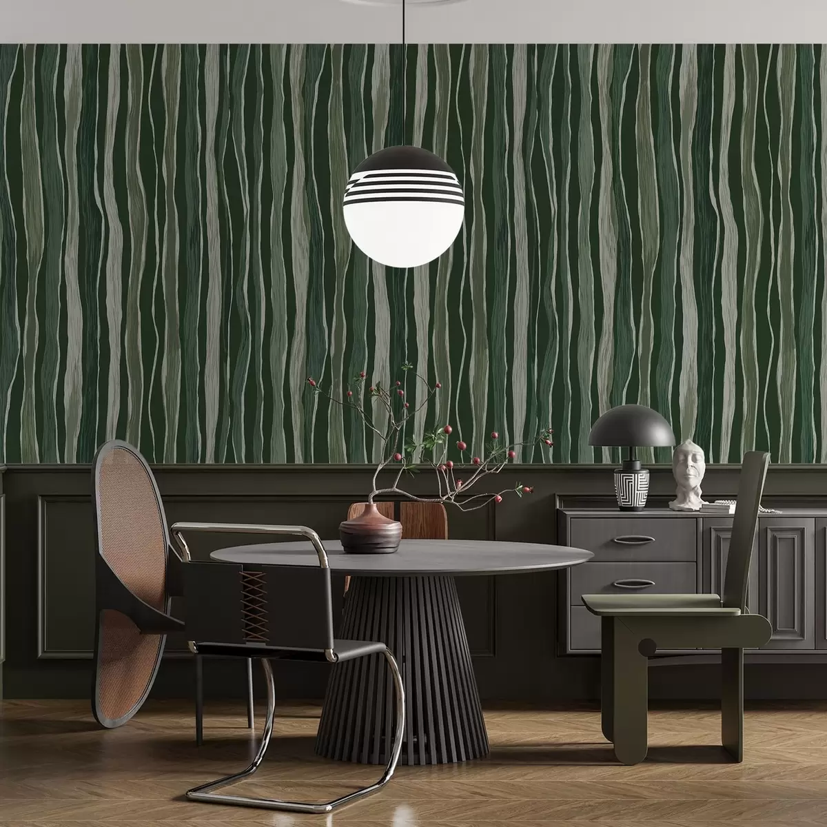 Papel pintado Rayas onduladas a01150v2