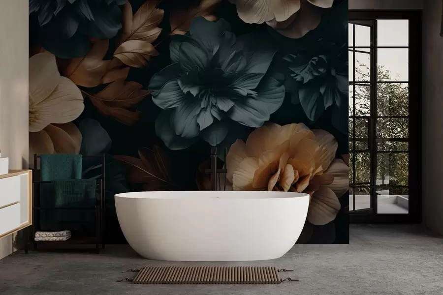 murales de pared Jardín oscuro en flor w05007