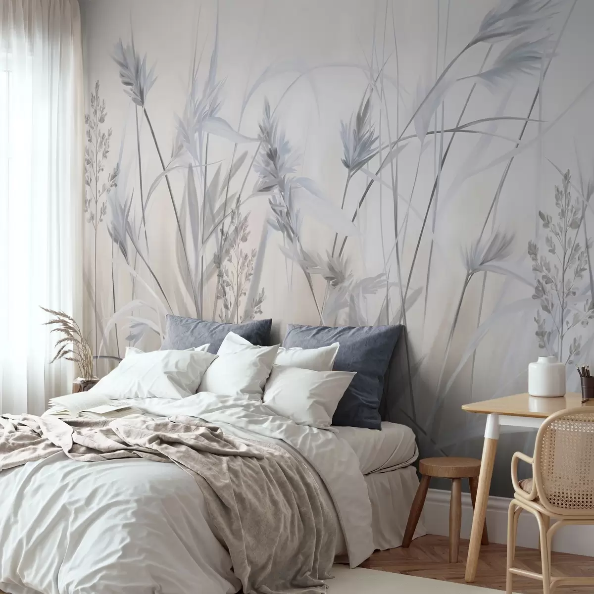 murales de pared Pradera plateada w09652v1